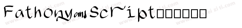Fathony Script字体转换